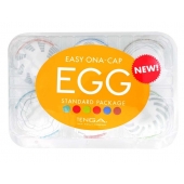Набор из 6 мастурбаторов Tenga EGG Easy Beat с различным рельефом - Tenga - в Ижевске купить с доставкой