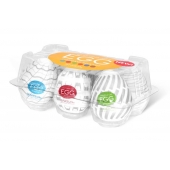 Набор из 6 мастурбаторов Tenga EGG Easy Beat с различным рельефом - Tenga - в Ижевске купить с доставкой