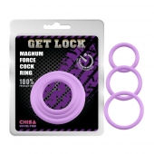 Набор из 3 сиреневых эрекционных колец Magnum Force Cock Ring - Chisa - в Ижевске купить с доставкой