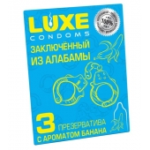 Презервативы  Заключенный из Алабамы  с ароматом банана - 3 шт. - Luxe - купить с доставкой в Ижевске