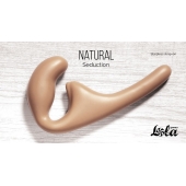 Бежевый безремневой страпон Seduction - 20,5 см. - Lola Games - купить с доставкой в Ижевске