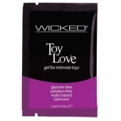 Лубрикант на водной основе для использования с игрушками WICKED Toy Love - 3 мл. - Wicked - купить с доставкой в Ижевске