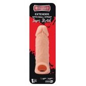 Телесная насадка EXTENDER WITH BALL STRAP 5.5 - 14 см. - Dream Toys - в Ижевске купить с доставкой