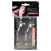 Оригинальные зажимы на соски с желтыми шариками - Notabu - купить с доставкой в Ижевске