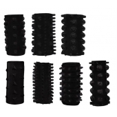 Набор из 7 черных насадок PENIS SLEEVES SET - Dream Toys - в Ижевске купить с доставкой