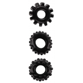 Набор из 3 черных эрекционных колец SET OF 3 COCKRINGS - Dream Toys - в Ижевске купить с доставкой