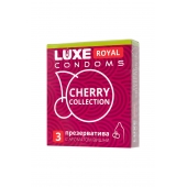 Презервативы с ароматом вишни LUXE Royal Cherry Collection - 3 шт. - Luxe - купить с доставкой в Ижевске