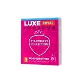Презервативы с ароматом клубники LUXE Royal Strawberry Collection - 3 шт. - Luxe - купить с доставкой в Ижевске