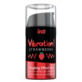Жидкий интимный гель с эффектом вибрации Vibration! Strawberry - 15 мл. - INTT - купить с доставкой в Ижевске
