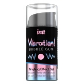 Жидкий интимный гель с эффектом вибрации Vibration! Bubble Gum - 15 мл. - INTT - купить с доставкой в Ижевске