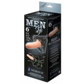 Телесный пустотелый харнесс MEN Style - 17,5 см. - LOVETOY (А-Полимер) - купить с доставкой в Ижевске