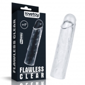 Прозрачная насадка-удлинитель Flawless Clear Penis Sleeve Add 1 - 15,5 см. - Lovetoy - в Ижевске купить с доставкой