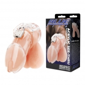 Прозрачная клетка целомудрия Acrylic See-thru Chastity Cage - BlueLine - купить с доставкой в Ижевске