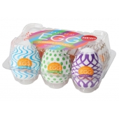Набор из 6 мастурбаторов Tenga EGG IV с различным рельефом - Tenga - в Ижевске купить с доставкой