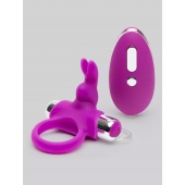 Лиловое виброкольцо с пультом ДУ Remote Control Cock Ring - Happy Rabbit - в Ижевске купить с доставкой