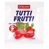 Гель-смазка Tutti-frutti со вкусом барбариса - 4 гр. - Биоритм - купить с доставкой в Ижевске