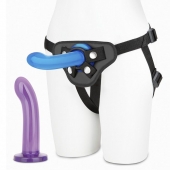 Страпон унисекс Beginners Strap-On с 2 насадками - 15 и 13 см. - Lux Fetish - купить с доставкой в Ижевске