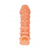 Телесная закрытая насадка с пупырышками Cock Sleeve Size M - 15,6 см. - KOKOS - в Ижевске купить с доставкой