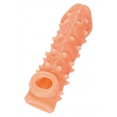 Телесная закрытая насадка с пупырышками Cock Sleeve Size L - 17,6 см. - KOKOS - в Ижевске купить с доставкой