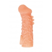 Телесная закрытая насадка с шершавой головкой Cock Sleeve Size L - 17,6 см. - KOKOS - в Ижевске купить с доставкой