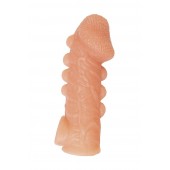 Телесная закрытая насадка с шишечками Cock Sleeve Size S - 13,8 см. - KOKOS - в Ижевске купить с доставкой