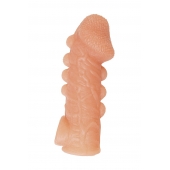 Телесная закрытая насадка с шишечками Cock Sleeve Size M - 15,6 см. - KOKOS - в Ижевске купить с доставкой