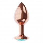 Пробка цвета розового золота с малиновым кристаллом Diamond Topaz Shine L - 8,3 см. - Lola Games - купить с доставкой в Ижевске