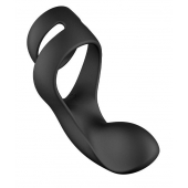 Черное эрекционное кольцо Benedict для стимуляции промежности - Svakom - в Ижевске купить с доставкой