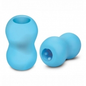 Голубой двусторонний мастурбатор MINI DOUBLE BUBBLE - Zolo - в Ижевске купить с доставкой
