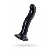 Черный стимулятор для пар P G-Spot Dildo Size M - 18 см. - Strap-on-me - в Ижевске купить с доставкой