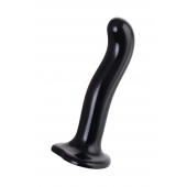 Черный стимулятор для пар P G-Spot Dildo Size M - 18 см. - Strap-on-me - в Ижевске купить с доставкой