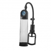 Прозрачная вакуумная помпа с манометром Deluxe Penis Pump - Dream Toys - в Ижевске купить с доставкой