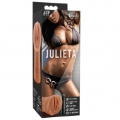 Мастурбатор-вагина цвета карамели Julieta с вибрацией - Blush Novelties - в Ижевске купить с доставкой
