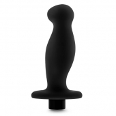 Черный анальный вибромассажёр Silicone Vibrating Prostate Massager 02 - 10,8 см. - Blush Novelties - в Ижевске купить с доставкой