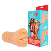 Телесный мастурбатор-ротик с высунутым язычком - Bior toys - в Ижевске купить с доставкой