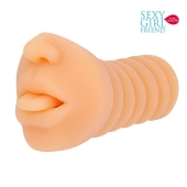 Телесный мастурбатор-ротик с высунутым язычком - Bior toys - в Ижевске купить с доставкой
