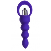 Фиолетовая анальная вибровтулка Twisty - 14 см. - ToyFa