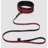Стильный ошейник с поводком Reversible Faux Leather Collar and Lead - Fifty Shades of Grey - купить с доставкой в Ижевске