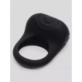 Черное эрекционное виброкольцо Sensation Rechargeable Vibrating Love Ring - Fifty Shades of Grey - в Ижевске купить с доставкой
