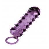 Закрытая фиолетовая насадка с пупырышками SAMURAI PENIS SLEEVE PURPLE - 14,5 см. - NMC - в Ижевске купить с доставкой