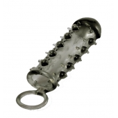 Дымчатая стимулирующая насадка с закрытой головкой SAMURAI PENIS SLEEVE BLACK - 14,5 см. - NMC - в Ижевске купить с доставкой
