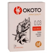 Тонкие презервативы OKOTO Thin Extra Soft - 3 шт. - Sitabella - купить с доставкой в Ижевске