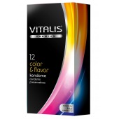 Цветные ароматизированные презервативы VITALIS PREMIUM color   flavor - 12 шт. - Vitalis - купить с доставкой в Ижевске