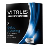 Презервативы VITALIS PREMIUM delay   cooling с охлаждающим эффектом - 3 шт. - Vitalis - купить с доставкой в Ижевске