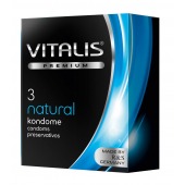 Классические презервативы VITALIS PREMIUM natural - 3 шт. - Vitalis - купить с доставкой в Ижевске