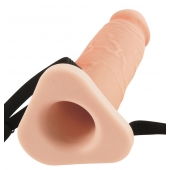 Телесный реалистичный фаллоимитатор с полостью Silicone Hollow Extension - 20 см. - Pipedream - купить с доставкой в Ижевске