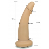 Телесная гладкая насадка Harness - 14,7 см. - LOVETOY (А-Полимер) - купить с доставкой в Ижевске
