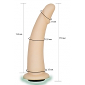Телесная гладкая насадка-фаллоимитатор Harness - 17 см. - LOVETOY (А-Полимер) - купить с доставкой в Ижевске