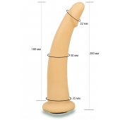 Телесная гладкая насадка-фаллоимитатор Harness - 20 см. - LOVETOY (А-Полимер) - купить с доставкой в Ижевске