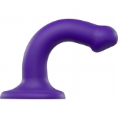 Фиолетовый фаллоимитатор-насадка Strap-On-Me Dildo Dual Density size S - 17 см. - Strap-on-me - купить с доставкой в Ижевске